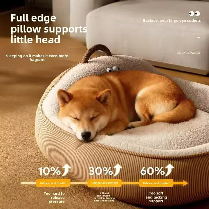 Dog kennel all-season pet small dog Teddy Pomeranian warm sleeping dog bed removable cat litter pet bed dog beds - Daildeal